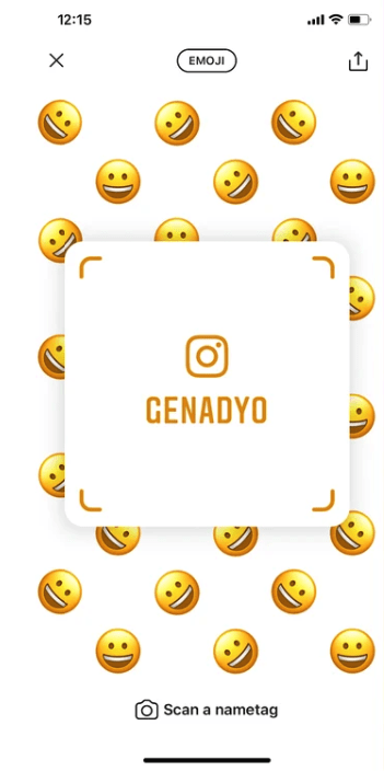 Nametag Instagram